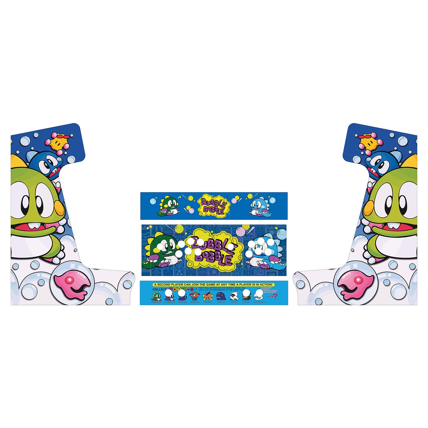 24" Bartop Artwork - Bubble Bobble