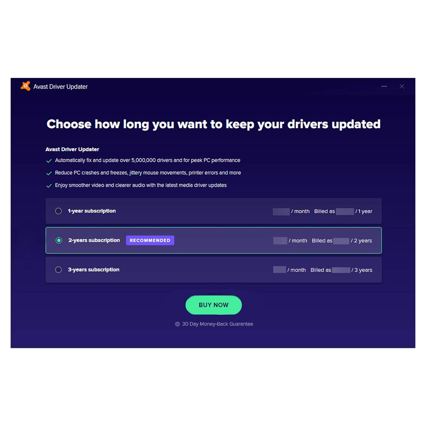 Avast Driver Updater, 1 Device, 1 Year