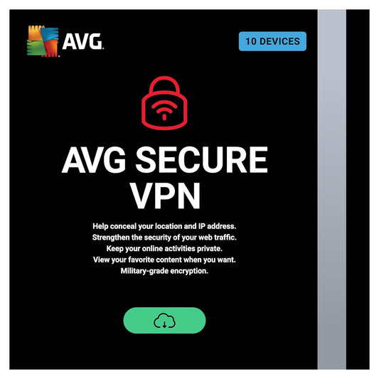 AVG Secure VPN, 10 Devices, 1 Year