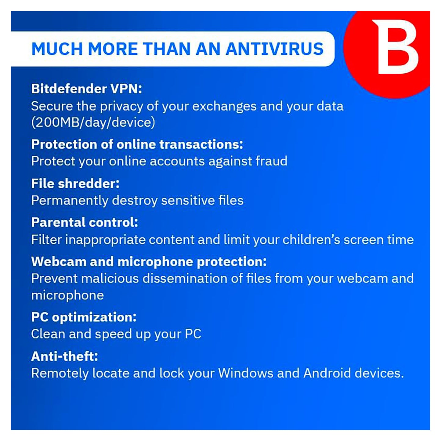 Bitdefender Total Security, 5 Devices, 1 Year