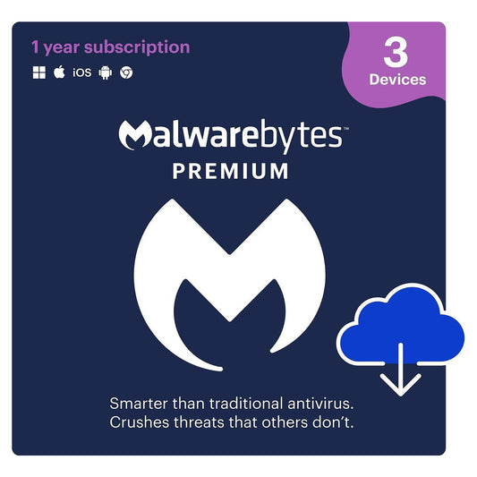 Malwarebytes Premium, 3 Devices, 1 Year