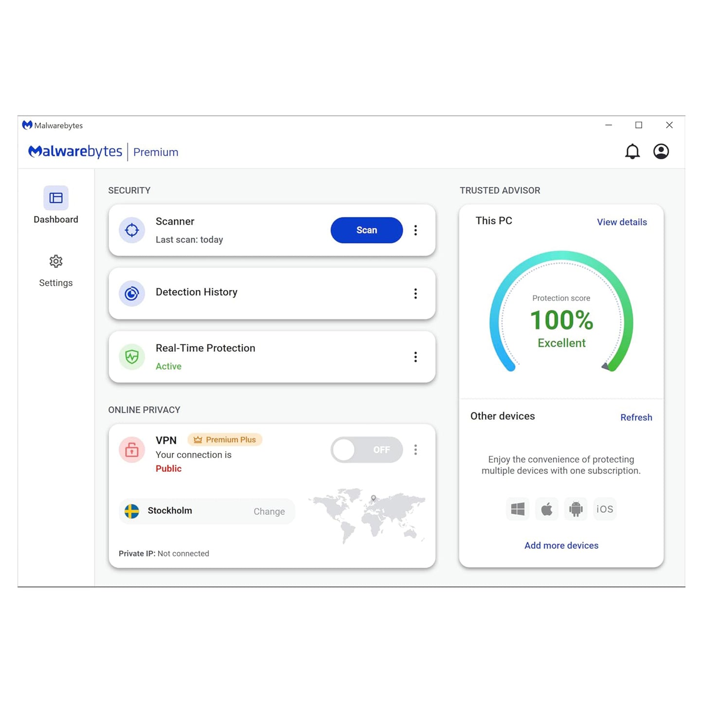 Malwarebytes Premium, 5 Devices, 1 Year