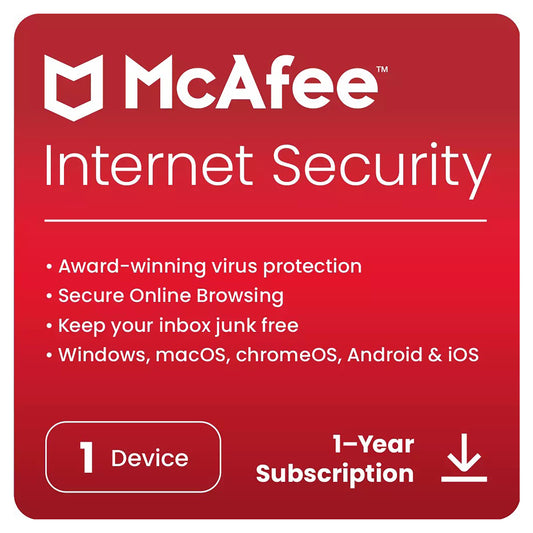 McAfee Internet Security, 1 Device, 1 Year
