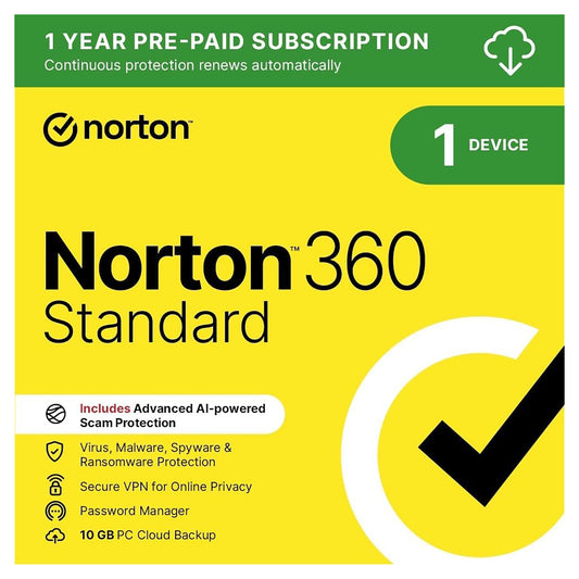 Norton 360 Standard, 1 Device, 1 Year
