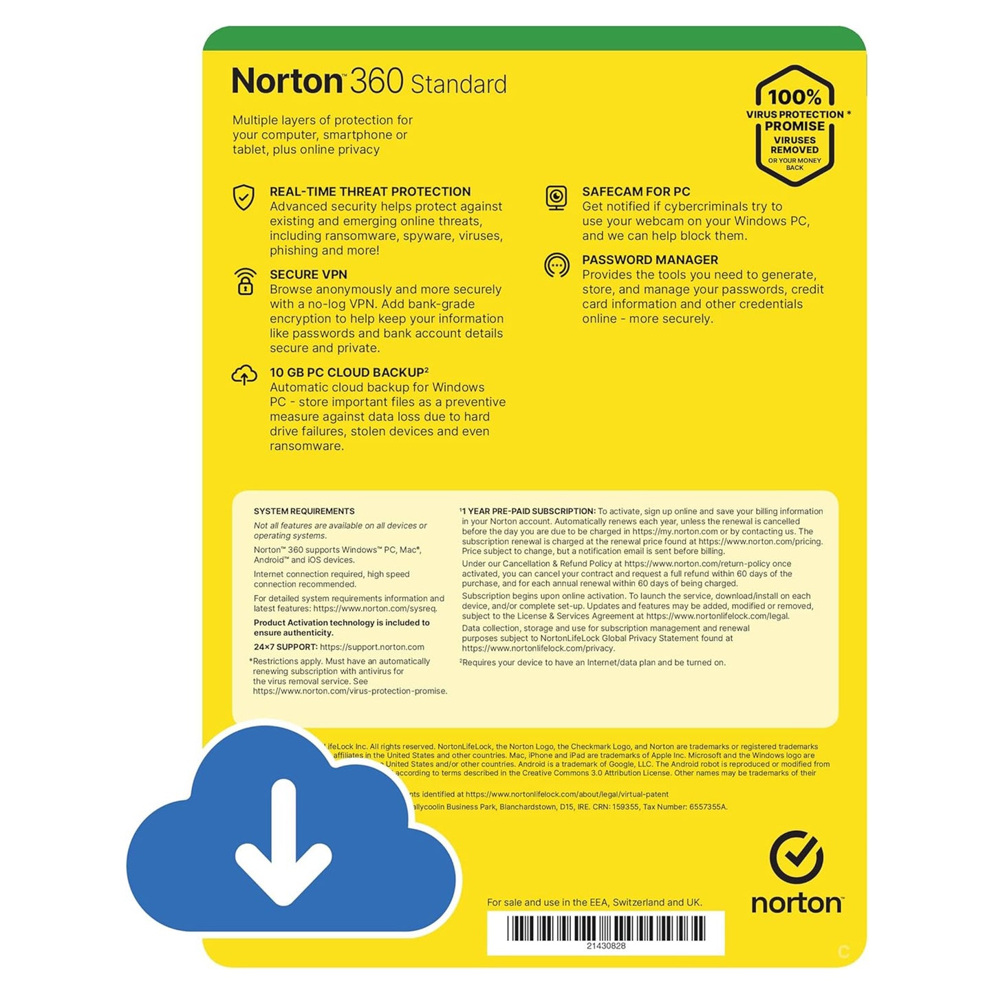 Norton 360 Standard, 1 Device, 1 Year