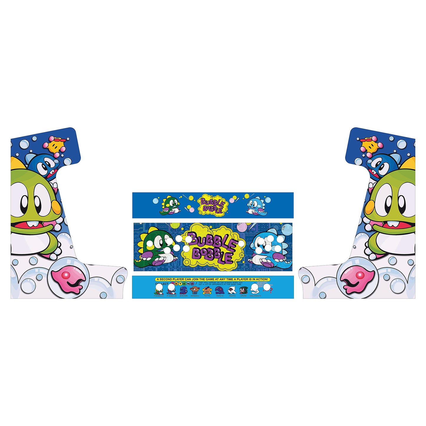 27" Bartop Artwork - Bubble Bobble