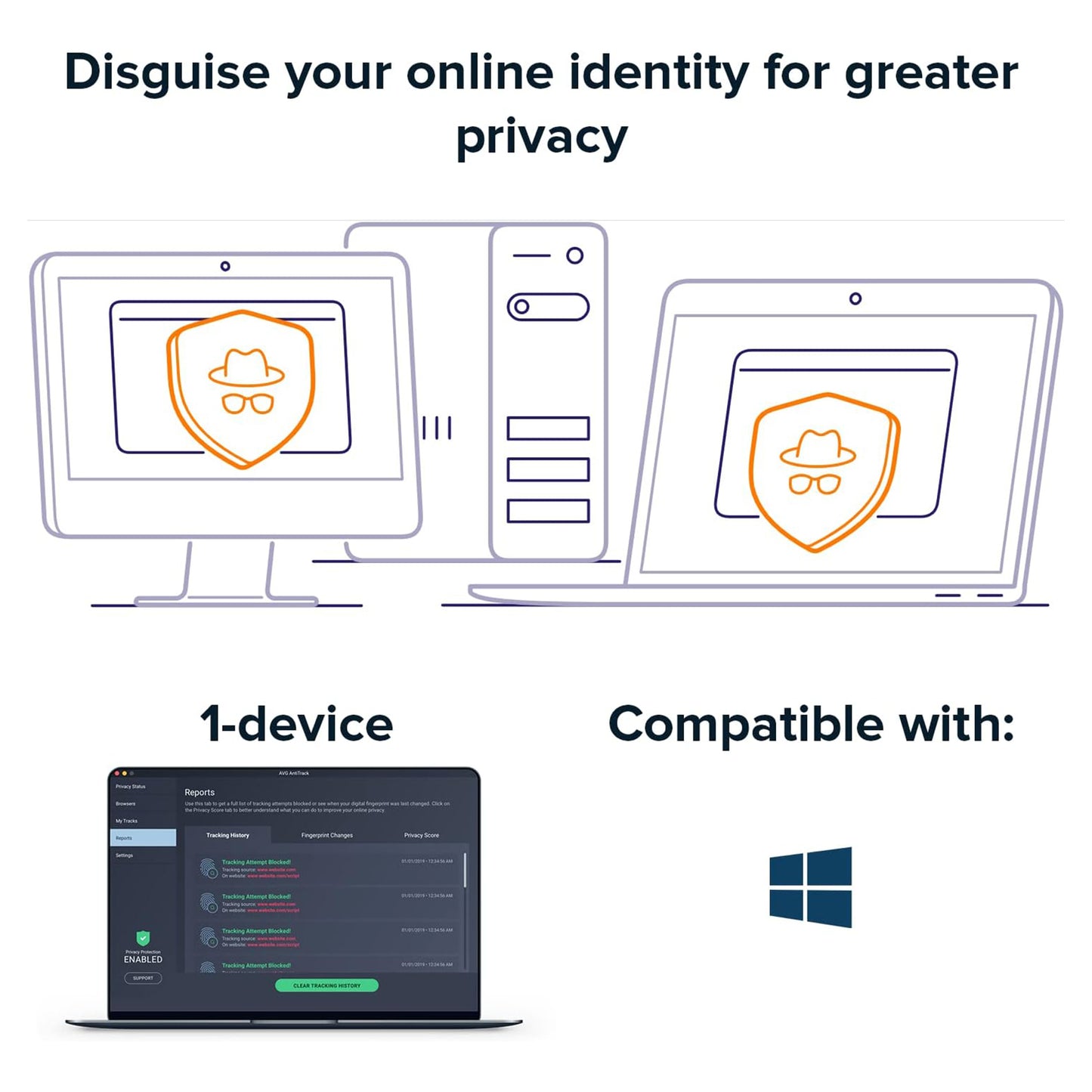 Avast AntiTrack Premium, 1 Device, 1 Year