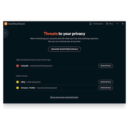 Avast BreachGuard, 1 Device, 1 Year