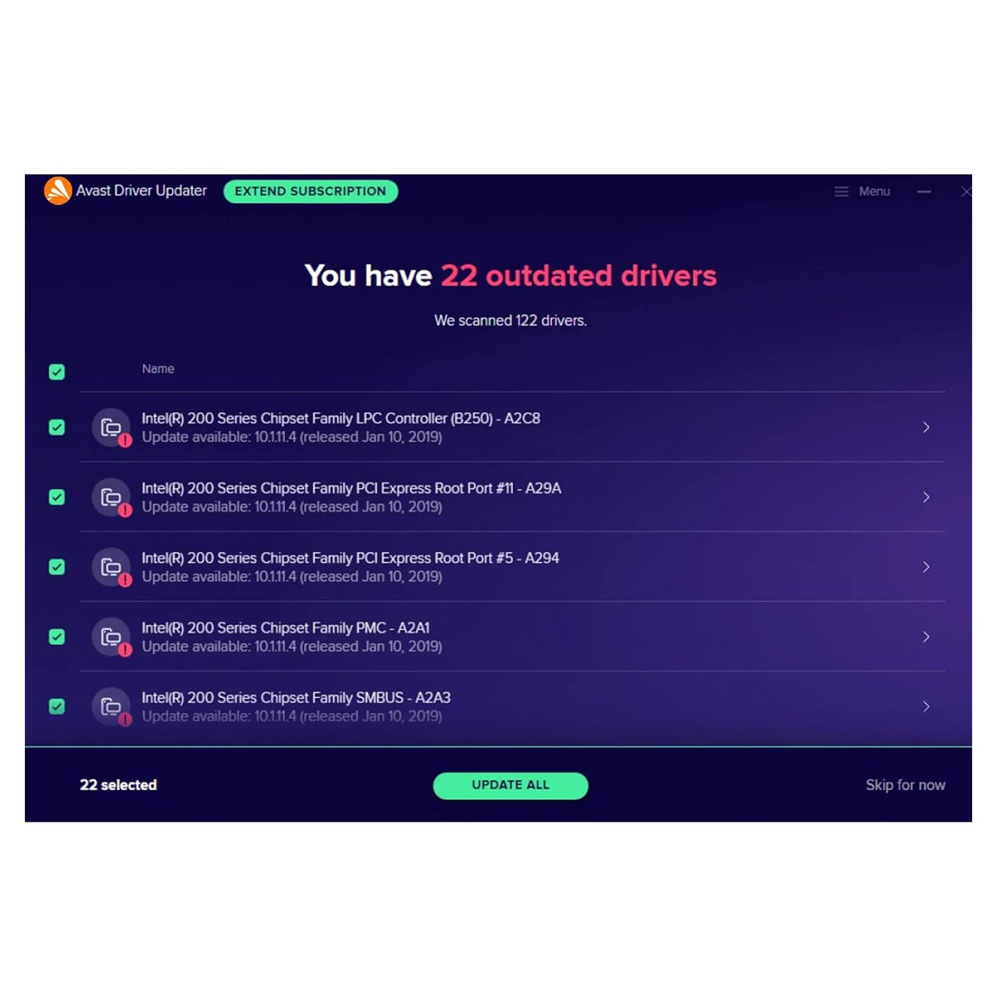 Avast Driver Updater, 1 Device, 1 Year