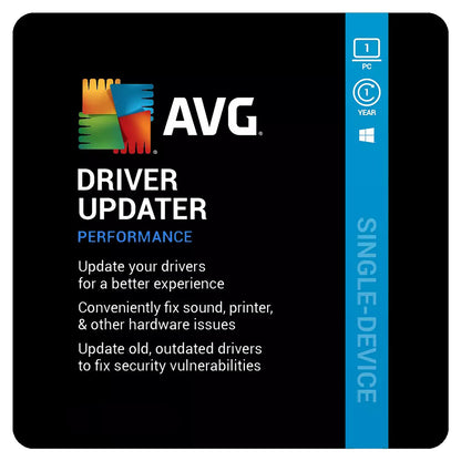 AVG Driver Updater, 1 Device, 1 Year