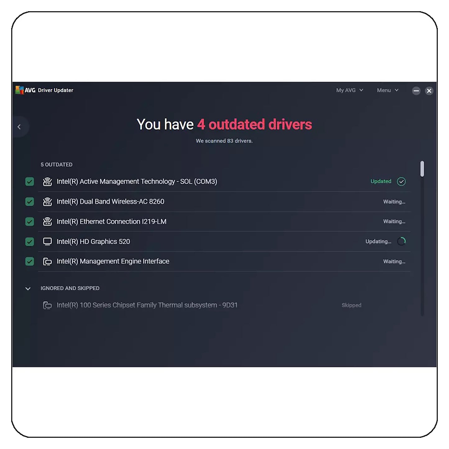 AVG Driver Updater, 1 Device, 1 Year