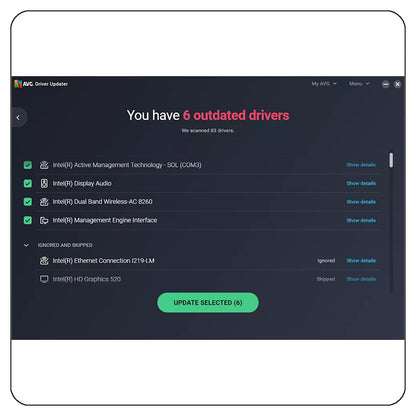 AVG Driver Updater, 3 Devices, 1 Year