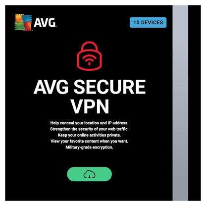 AVG Secure VPN, 10 Devices, 1 Year