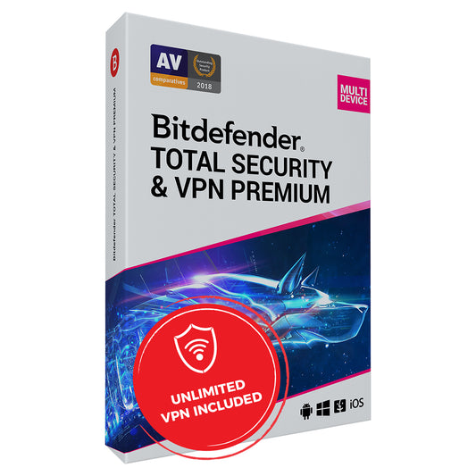 Bitdefender Total Security & Premium VPN, 10 Devices, 1 Year