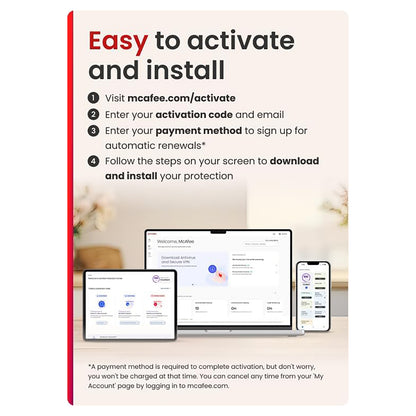 McAfee LiveSafe, Unlimited Devices, 1 Year