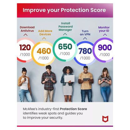 McAfee Mobile Security Plus VPN, 1 Device, 1 Year