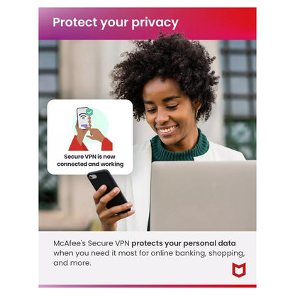 McAfee Safe Connect Premium VPN, 5 Devices, 1 Year