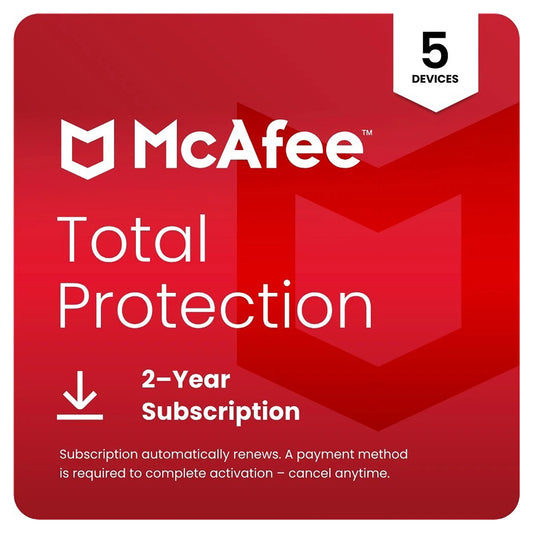 McAfee Total Protection, 5 Devices, 2 Years