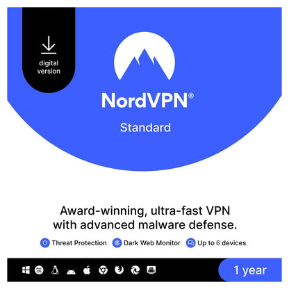 NordVPN Standard, 6 Devices, 1 Year