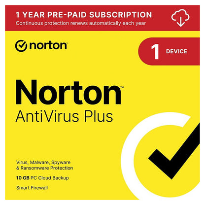 Norton Antivirus Plus, 1 Device, 1 Year