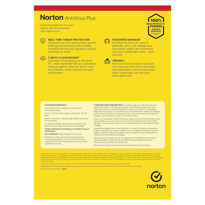 Norton Antivirus Plus, 1 Device, 1 Year